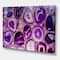 Designart - Violet Agate geode - Mid-Century Modern Gallery-wrapped Canvas